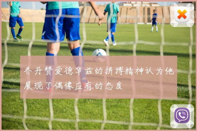 乔丹赞爱德华兹的拼搏精神认为他展现了偶像应有的态度